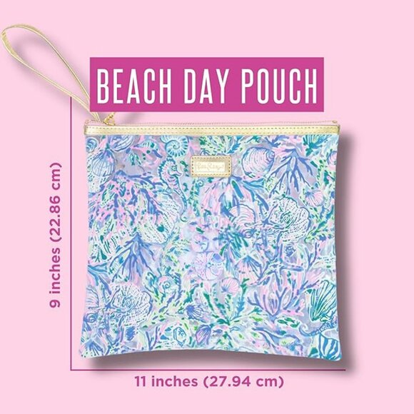 NEW Lilly Pulitzer "Soleil It On Me" Beach Day Set - Pouch, Coozie, Towel Clips - Picture 10 of 10